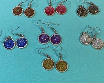 Faux Druzy Drop Earrings