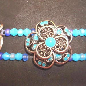 Blue Flower Stretch Bracelet