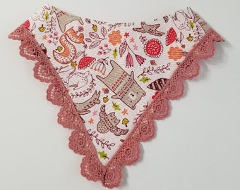 Woodland fun Bandana Bib