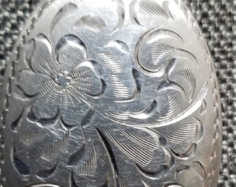 Vintage Ladye Fayre Sterling Silver Brooch/pin floral engraved