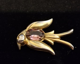Vintage CORO Craft Pegasus Swallow Bird pin