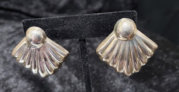 Taxco Mexico Sterling Silver Earrings - image 1