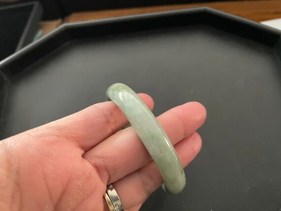 Jadeite bangle bracelet - image 4