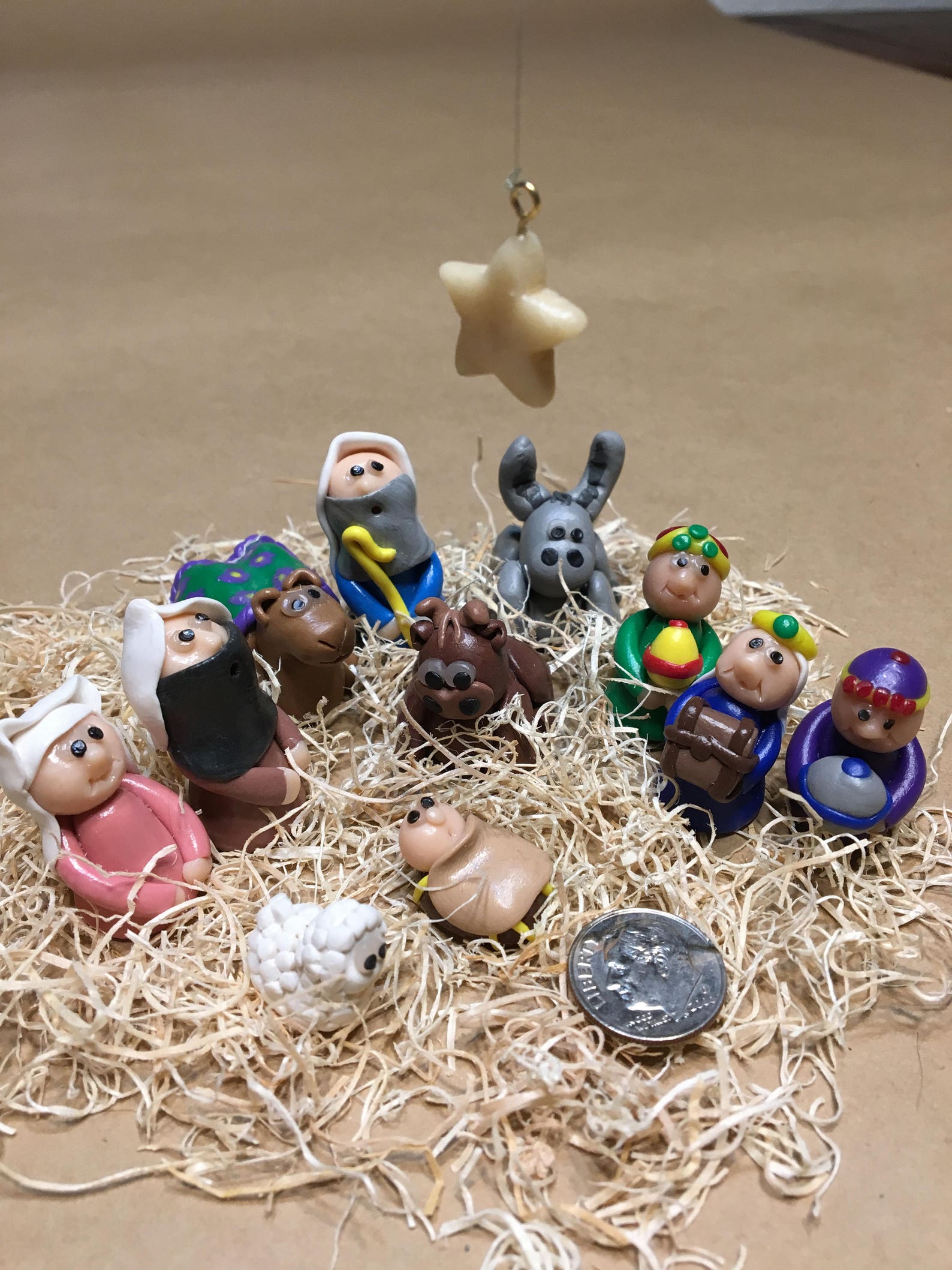 Handmade Polymer Clay Miniature Nativity Set Miniature Etsy New Zealand