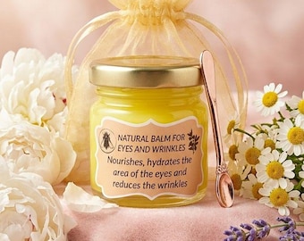 Natural Beeswax Eye Area & Fine Lines Balm | Calendula Chamomile Frankincense Lavender | No Parabens | Greek Artisan | 40ml