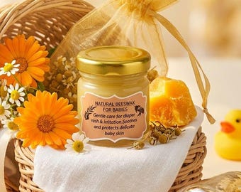 Naturalny balsam dla niemowląt z woskiem pszczelim | Nagietek i rumianek | Delikatna pielęgnacja okolic pieluszkowych | Bez chemikaliów i parabenów | Grecki rzemieślnik | 40 ml