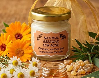 Naturalny balsam z woskiem pszczelim do skóry skłonnej do niedoskonałości | Nagietek lekarski, kadzidło z drzewa herbacianego | Bez parabenów i chemikaliów | Grecka maść rzemieślnicza | 40 ml