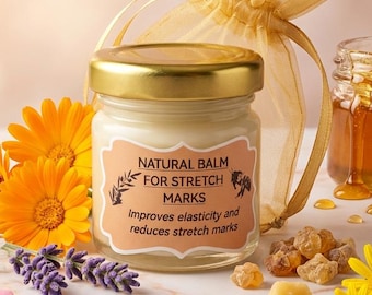 Naturalny balsam z woskiem pszczelim na rozstępy i elastyczność skóry | Nagietek, arnika, kadzidło | Bez parabenów i chemikaliów | Grecki rzemieślnik | 40 ml