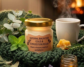 Naturalny balsam na przeziębienie i zatkany nos | Eukaliptus, mięta, rozmaryn, lawenda | Komfort oddychania | Bez parabenów i chemikaliów | 40 ml