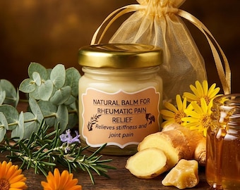 Natural Balm for Rheumatic Pain Relief | Arnica Eucalyptus Rosemary Ginger | Muscle & Joint Comfort | No Parabens No Chemicals | 40ml