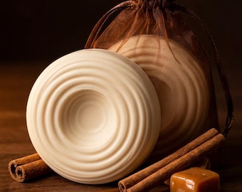 Mydło w kostce Caramel Milk | Ręcznie robione luksusowe mydło | Mleko wielbłądzie | Nawilżająca naturalna kostka do pielęgnacji skóry | Prezent dla miłośnika karmelu