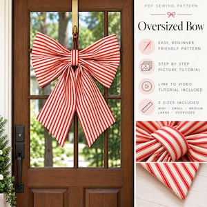 Beginner Bow PDF Sewing Pattern | Simple Bow Pattern | Multiple Size Pattern | Step-by-Step + Video Tutorial