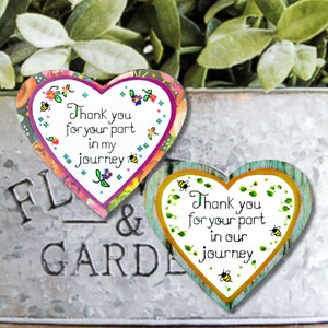 Appreciation, Thank you gift,  Heart magnet, Sponsor gift, Confirmation Sponsor gift, Mentor gift, Coach gift, Godmother gift, Teacher gift