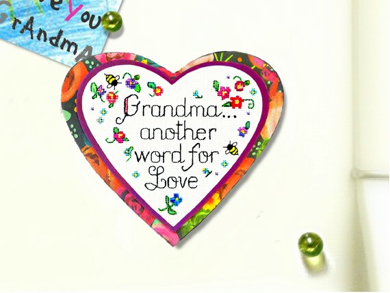 Grandma Another Word for Love Heart Magnet Grandma Gift - Etsy Canada