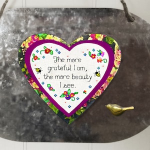 The more grateful I am, the more beauty I see, Gratitude quote magnet, Positive affirmation, Mindfulness gift, Positivity, Gift for friend