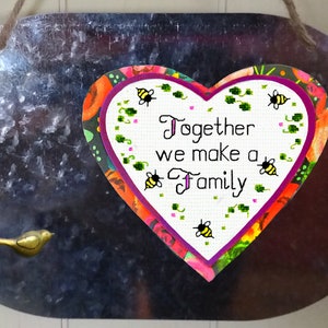 Together we make a family,  Family quote magnet, Gifts for Family, New family gift, Blended family gift, Adoption gift, Stocking stuffer