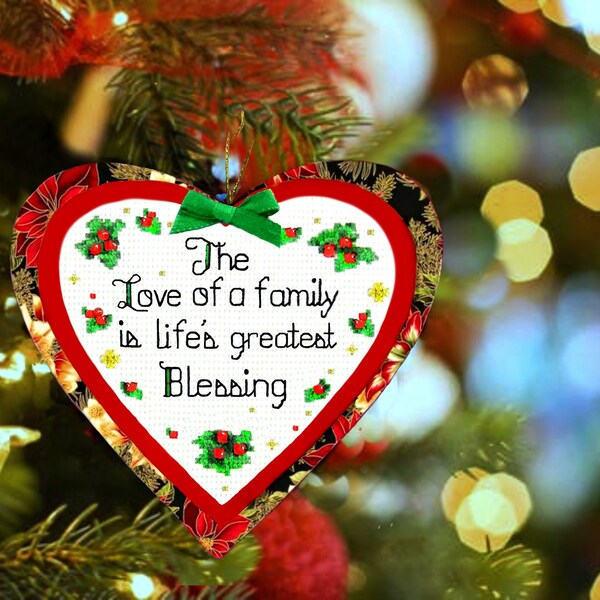 The love of a family is life's greatest blessing, Christmas ornament, Magnet, Gift for Family, Blended family gift, Stocking stuffer