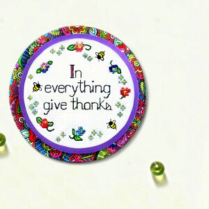 In everything give thanks, Magnet, Christian decor, Scripture gift, Bible verse, Long distance family, Thanksgiving gift, Hostess gift