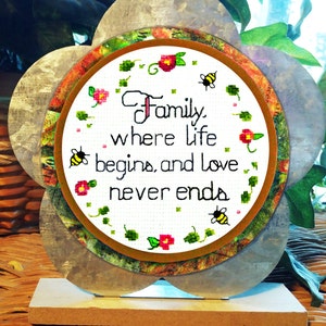 Family where life begins and love never ends, Cute magnet, Family gift, Gift for long distance family, Gift for Mom, Gift for siblings
