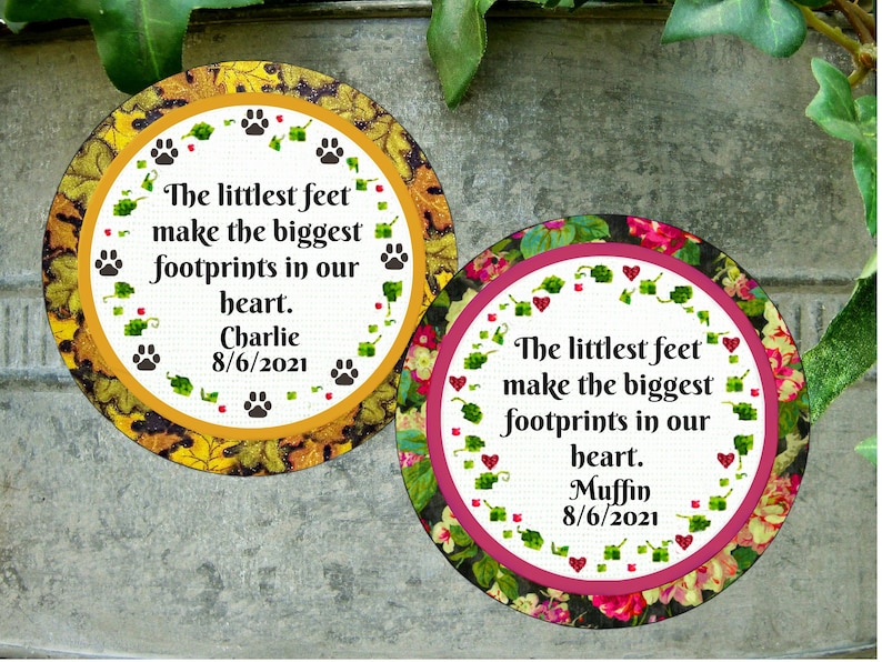 Personalized Pet Memorial the Littlest Feet Make the Etsy