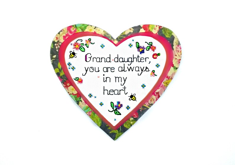 Granddaughter heart magnet Granddaughter gifts Sentimental | Etsy