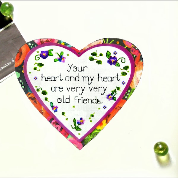 Your heart and my heart are very old friends, Cute magnet, Best friend gift, Soul Sister, Valentine's Day gift, Friend moving away gift