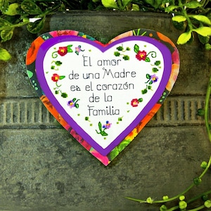 El amor de una Madre es el corazõn de la familia, Magnet, Gift for Madre, Spanish decor, Spanish Mother’s Day gift, Latina gift for Mother