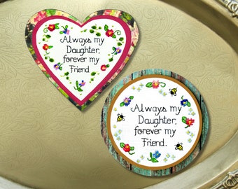 Aimant De Réfrigérateur Rond En Verre Avec Inscription « I Love My