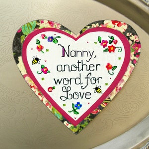 Nanny gift, Heart magnet, Nanny Thank you, Gift for Grandma, Mother’s Day gift, Nanny Birthday gift, Valentine&#39;s Day gift