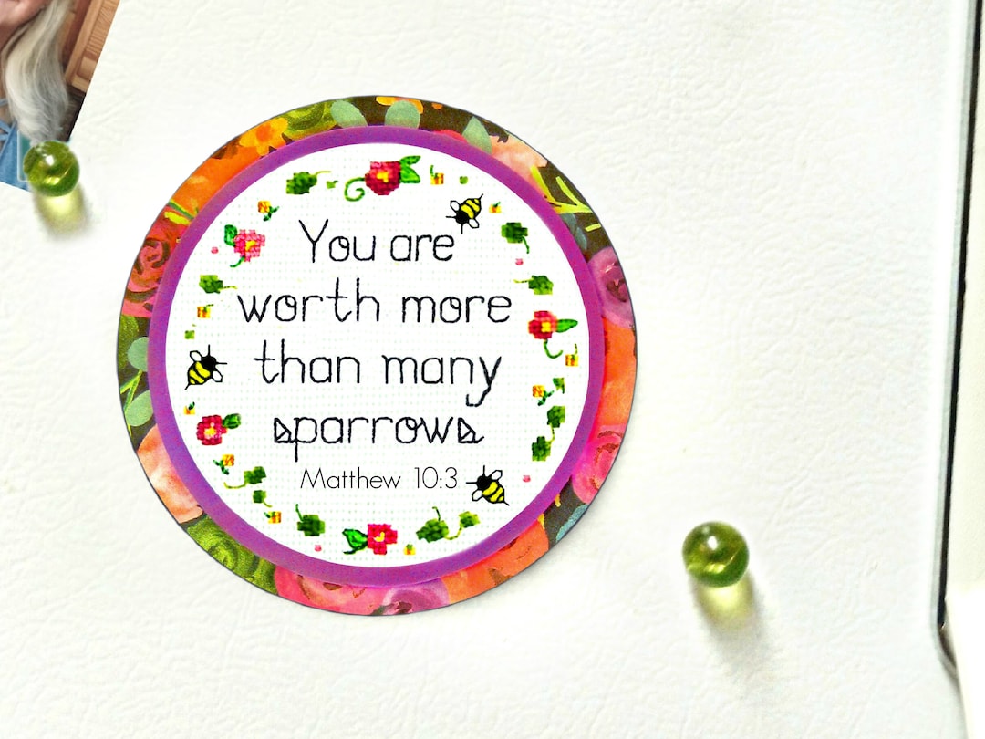 You Are Worth More Than Many Sparrows, Matthew 10:3, Bible Verse Magnet ...