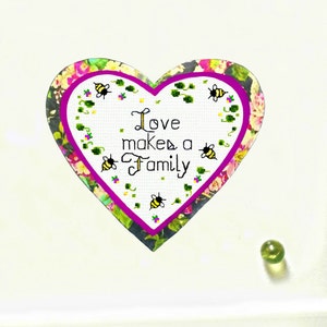 Love makes a Family, Family quote magnet, Gifts for Family, New family gift, Blended family gift, Adoption gift, Stocking stuffer