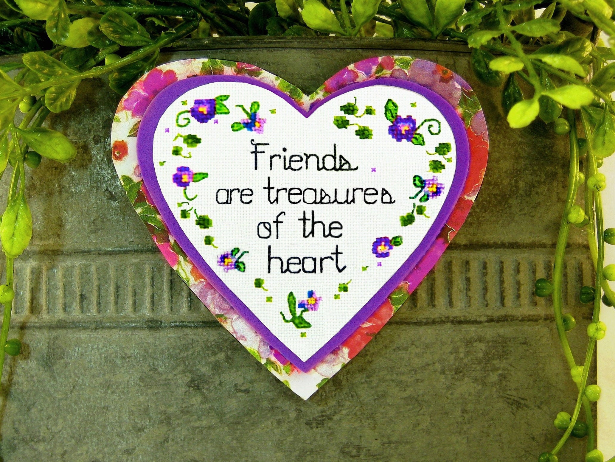 Engraved Slate Heart Friendship Quotes Gifts for Friends 
