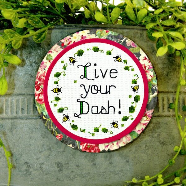 Live your dash, Aesthetic magnets, Mindfulness gift, Positive affirmation, Recovery gift, Encouragement gift, Cubicle decor, Office gift