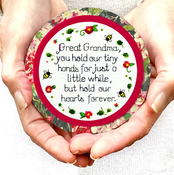 Grandmas Hold Our Tiny Hands For A Little While But Our Hearts Forever Magnet