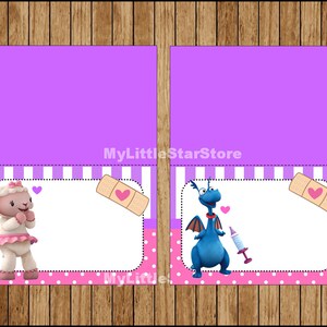Doc Mcstuffins Food Labels, Printable Doc Mcstuffins Food Tent Cards ...