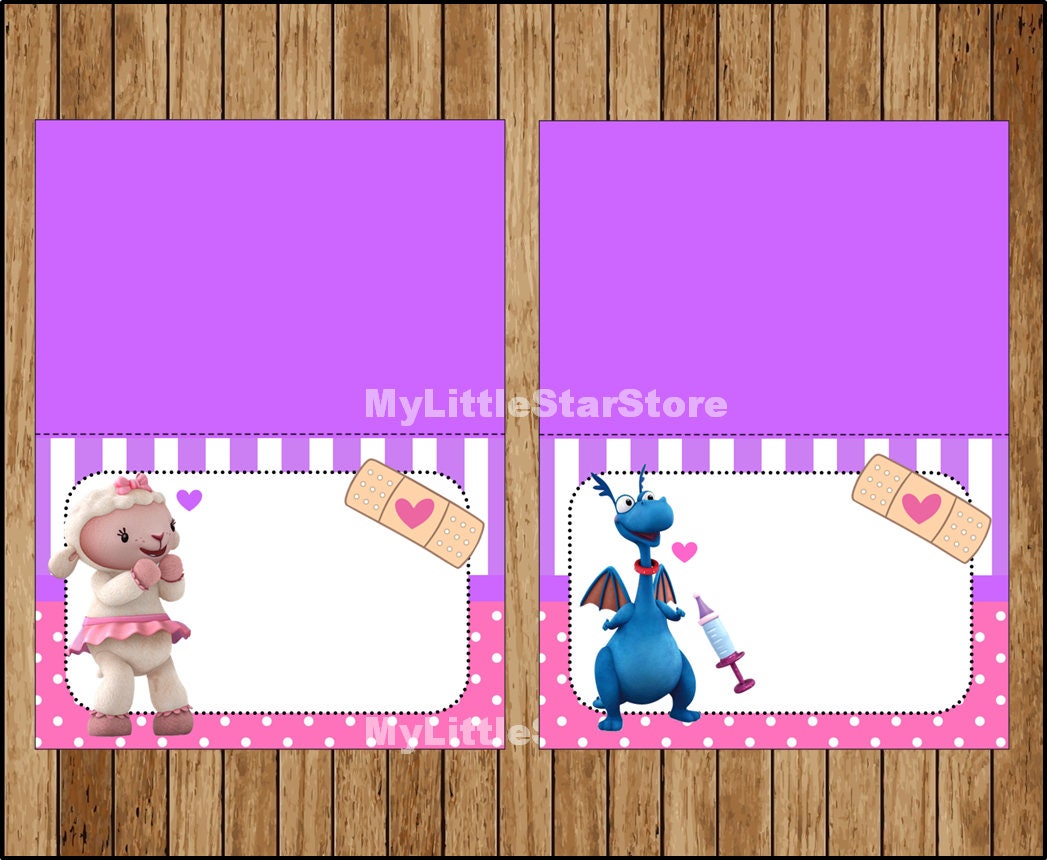 Doc Mcstuffins Food Labels Printable Doc Mcstuffins Food Tent - Etsy