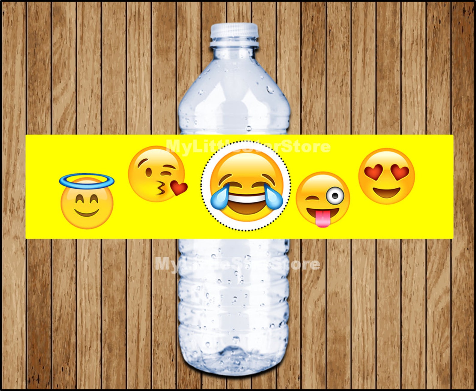 Emoji Bottle Labels Printable Emoji Water Bottle Labels Etsy