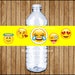 Emoji Bottle Labels Printable Emoji Water Bottle Labels - Etsy