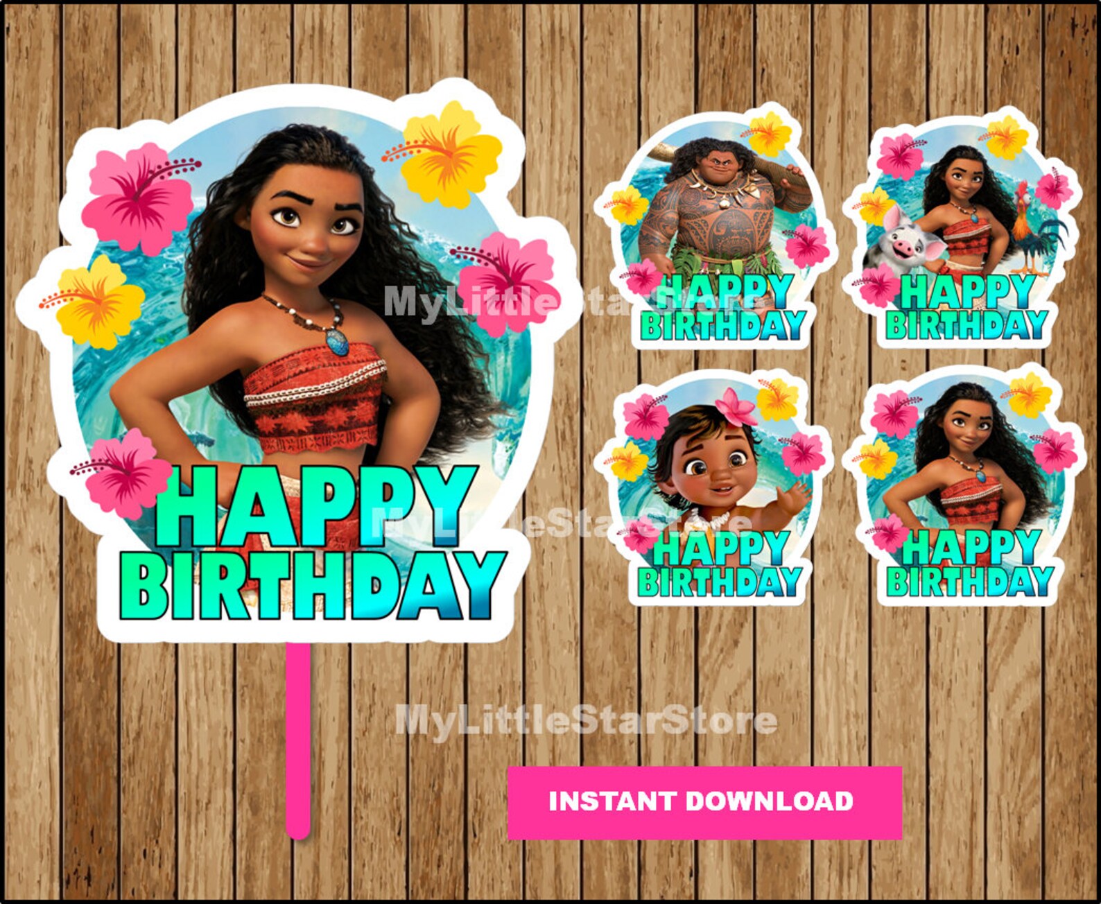 Moana Centerpieces Moana Printable Centerpieces Moana Party | Etsy