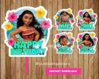 Moana centerpieces, Moana Printable centerpieces, Moana party centerpieces Instant download