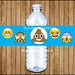 Emoji Bottle Labels Printable Emoji Water Bottle Labels - Etsy