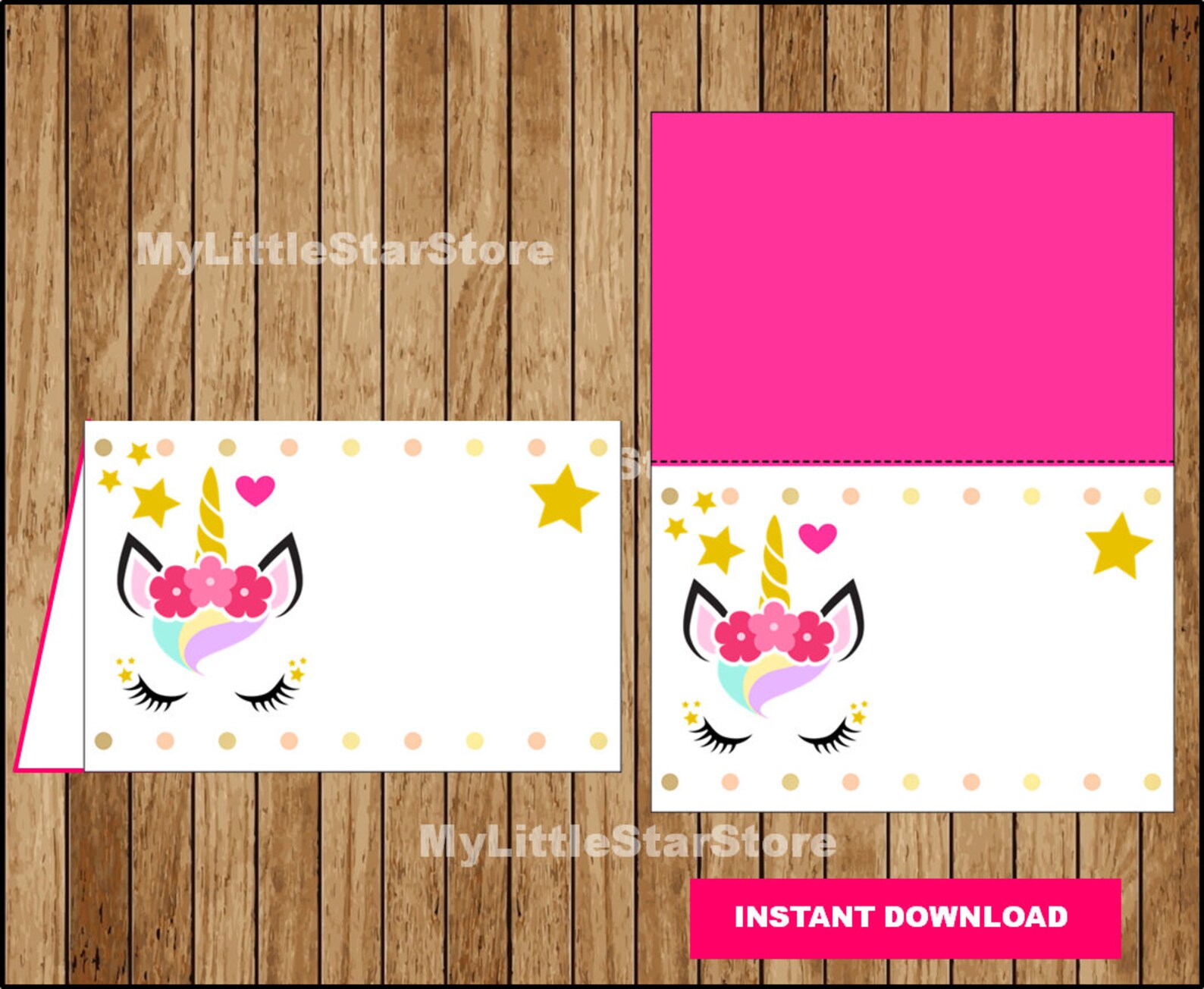 Unicorn Food Labels Printable Unicorn Food Tent Cards - Etsy