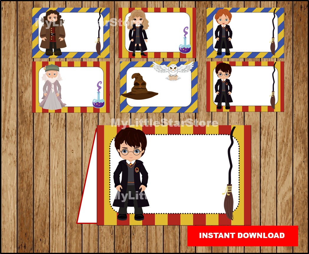 Harry Potter Food labels Printable Harry Potter Food tent