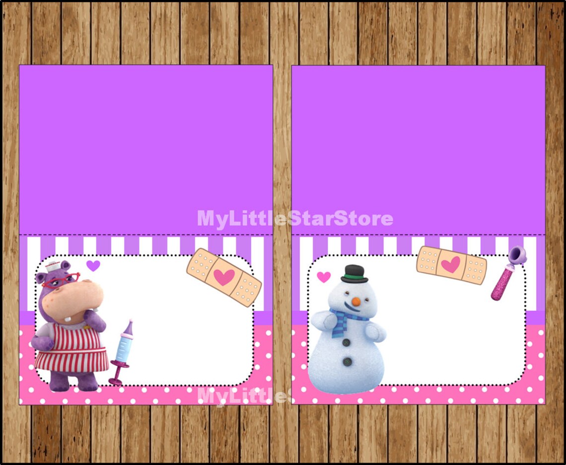 Doc Mcstuffins Food Labels Printable Doc Mcstuffins Food Tent - Etsy