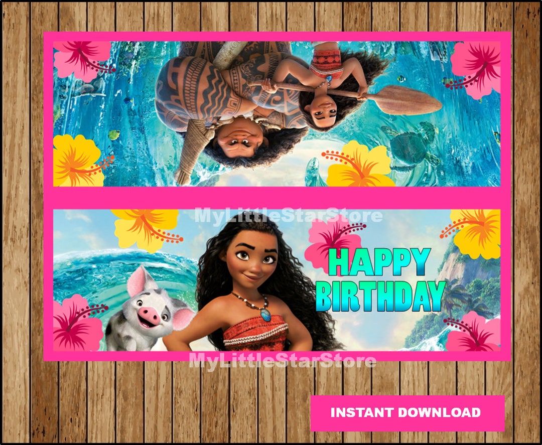 Moana Bag Toppers, Printable Moana Toppers, Moana Bags Toppers Instant ...