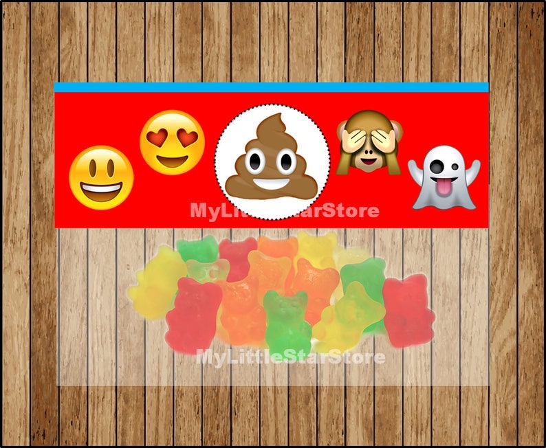 Emoji Bag Toppers Printable Emoji Toppers Emoji Bags Toppers Etsy