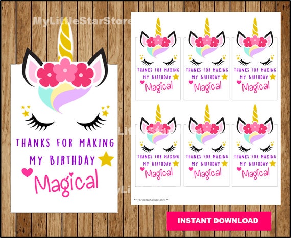 unicorn-thank-you-tags-template