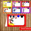 Mickey Mouse Food Labels, Printable Mickey Mouse Food Tent Cards ...