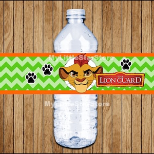 Lion Guard Bottle Labels, Printable Lion Guard Water Bottle Labels ...