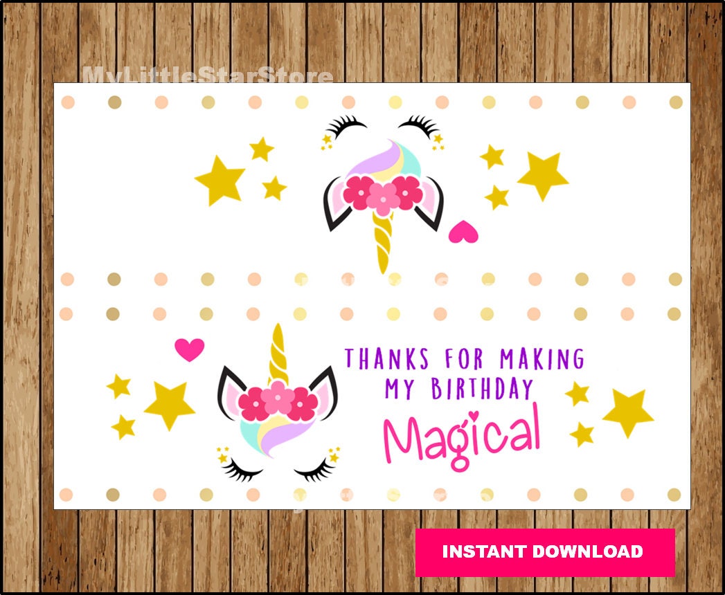 Unicorn Bag Toppers Printable Unicorn Toppers Unicorn Bags - Etsy